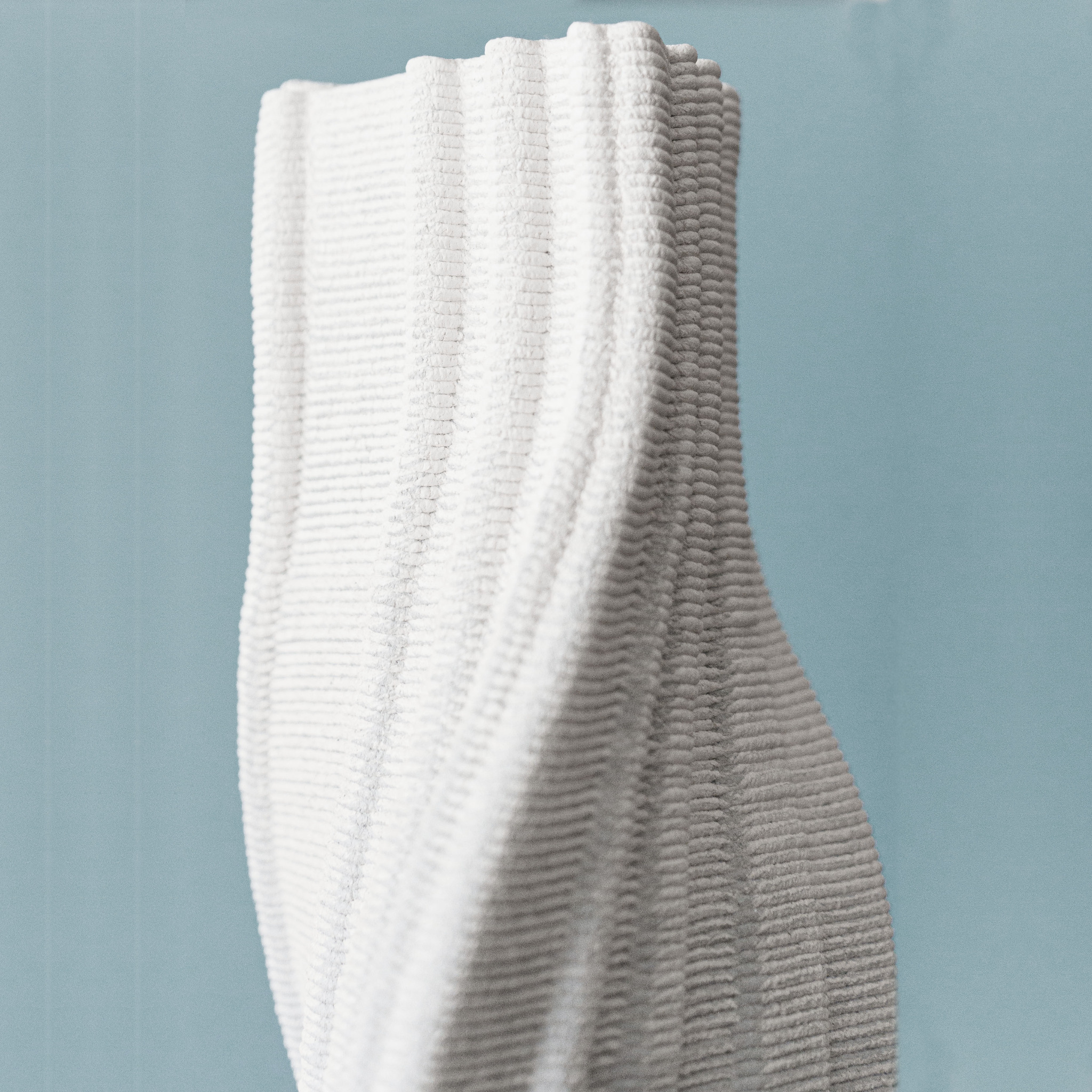 Détail vertical des couches et variations d’une pièce imprimée
